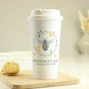 Personalised Bee Insulated Travel Cup