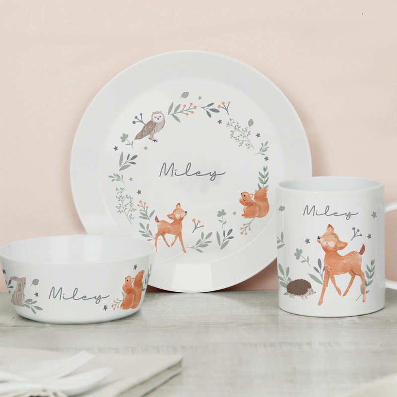 Personalised Woodland Animals Bowl