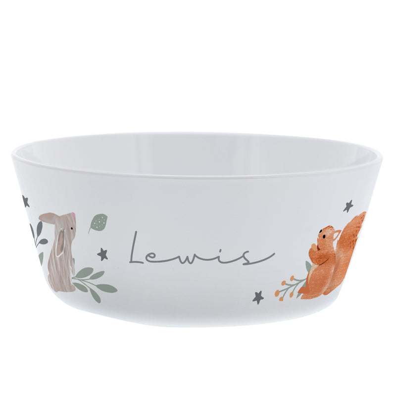 Personalised Woodland Animals Bowl