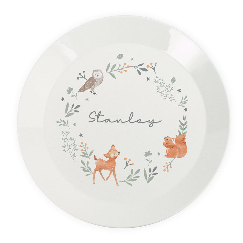 Personalised Woodland Animals Plate