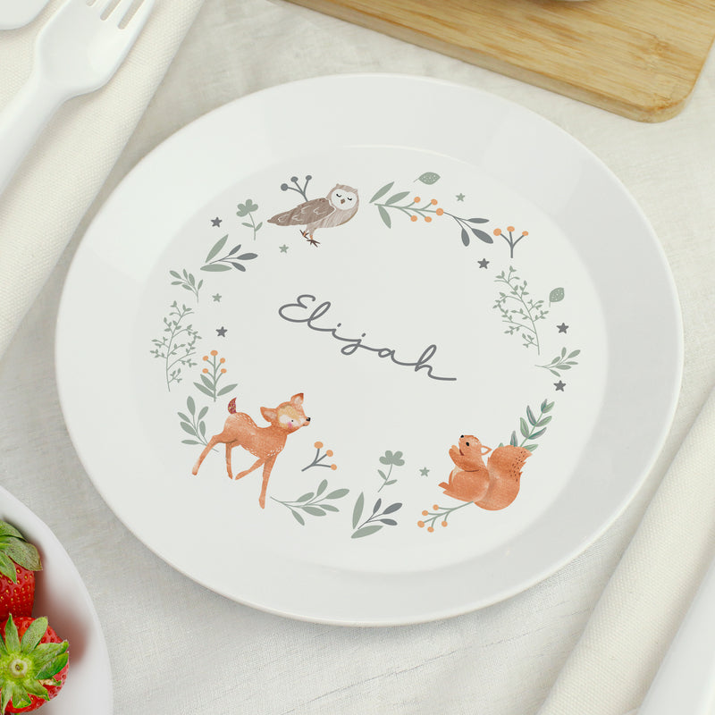 Personalised Woodland Animals Plate