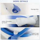 HOMCOM Baby Bath Tub Collapsible with Cushion - Blue