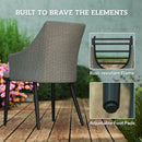 Outsunny 6 Seater Garden Furniture with Cushions, Parasol Hole