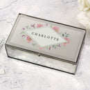 Personalised Floral Watercolour Mirrored Jewellery Box