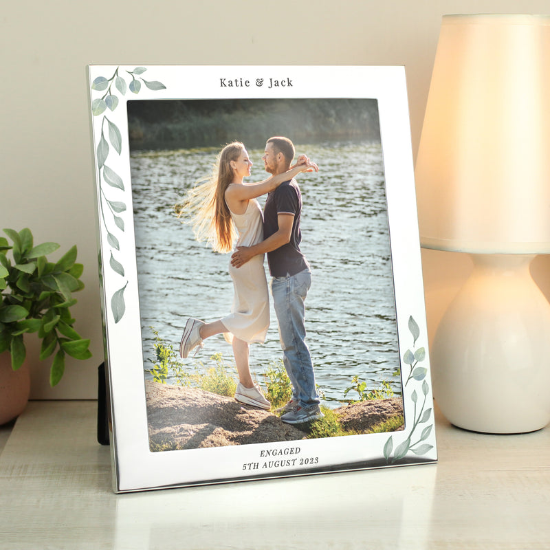 Personalised Wedding 10x8 Silver Photo Frame
