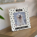 Personalised Pet Paw Print Ceramic 4x4 Frame