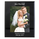 Personalised 5x7 Black Glass Photo Frame