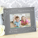 Personalised 6x4 Landscape Diamante Glass Photo Frame