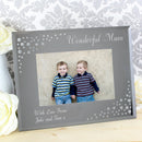Personalised 6x4 Landscape Diamante Glass Photo Frame