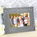 Personalised 6x4 Landscape Diamante Glass Photo Frame