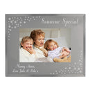 Personalised 6x4 Landscape Diamante Glass Photo Frame