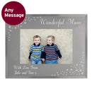 Personalised 6x4 Landscape Diamante Glass Photo Frame