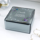 Personalised Butterfly Diamante Glass Trinket Box