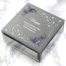 Personalised Butterfly Diamante Glass Trinket Box