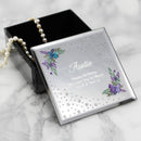 Personalised Butterfly Diamante Glass Trinket Box