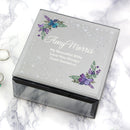 Personalised Butterfly Diamante Glass Trinket Box