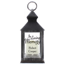 Personalised In Loving Memory Rustic Black Lantern