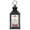 Personalised Floral Rustic Black Lantern
