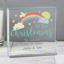 Personalised On Your Christening Rainbow Crystal Token