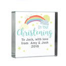 Personalised On Your Christening Rainbow Crystal Token
