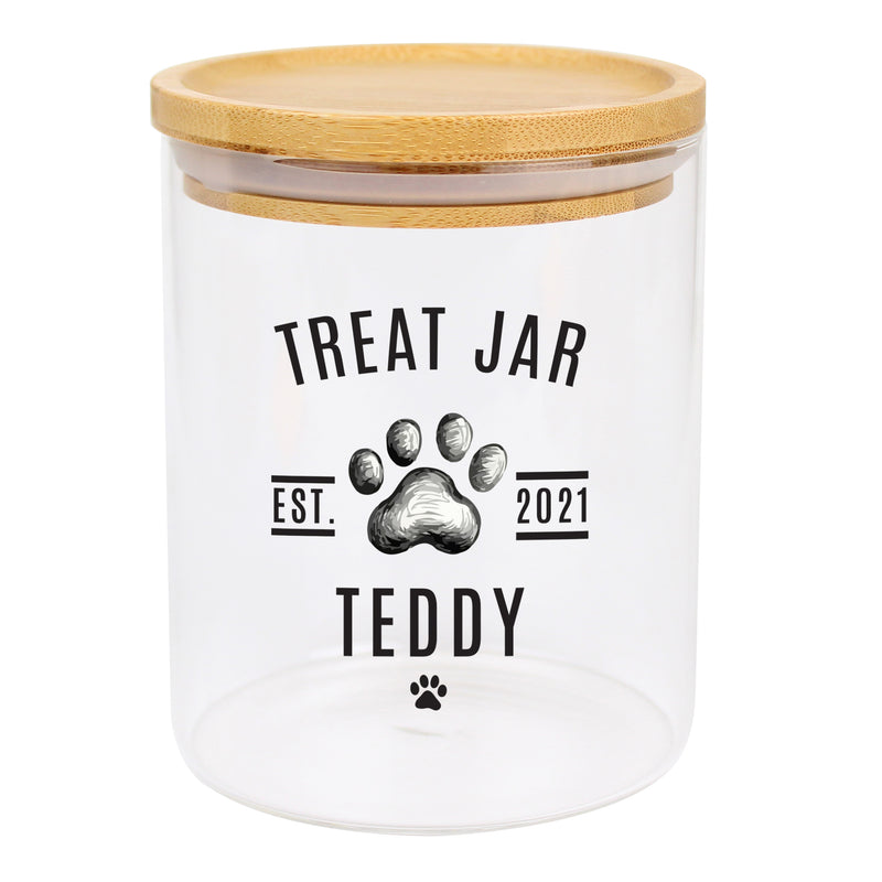 Personalised Pet Treats Glass Jar