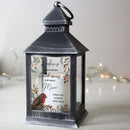 Personalised Robins Memorial Black LED Lantern