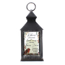 Personalised Robins Memorial Black LED Lantern