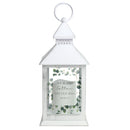 Personalised Botanical Wedding White Lantern