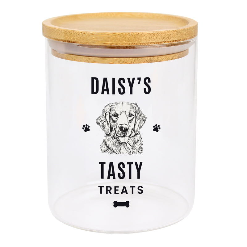 Personalised Dog Breed Glass Treat Jar
