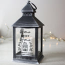 Personalised Home Black LED Lantern