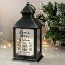 Personalised Home Black LED Lantern