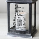 Personalised Home Black LED Lantern