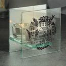 Personalised Home Mirrored Glass Tea Light Holder