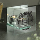 Personalised Home Mirrored Glass Tea Light Holder