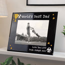 Personalised Simply The Best 5x7 Landscape Black Glass Photo Frame