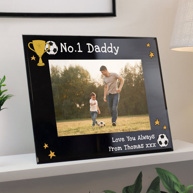 Personalised Simply The Best 5x7 Landscape Black Glass Photo Frame