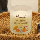 Personalised Pumpkin Frosted Glass Candle