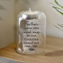 Personalised Loved Ones Memorial Feather Tealight Holder