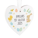 Personalised First Easter Heart Tree Decoration