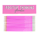 Personalised Positive Thinking Box and 12 Pink HB Pencils