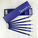 Personalised Star Box and 12 Blue HB Pencils