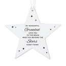 Personalised Miss You Beyond The Stars Wooden Star Decoration