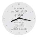 Personalised Anniversary Wooden Clock