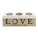 Personalised Wedding Triple Tea Light Box