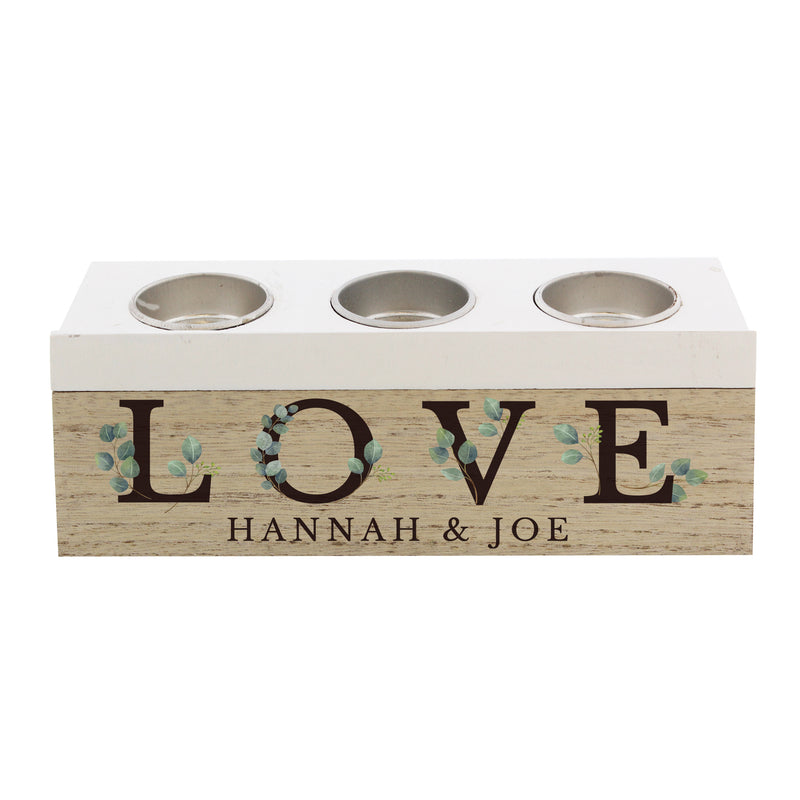 Personalised Wedding Triple Tea Light Box