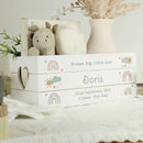Personalised Pastel Rainbow White Wooden Crate