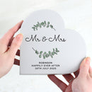 Personalised Wedding Free Standing Heart Ornament