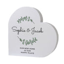 Personalised Wedding Free Standing Heart Ornament
