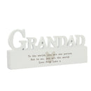 Personalised Free Text Heart Wooden Grandad Ornament