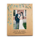 Personalised Botanical 6x4 Wooden Photo Frame